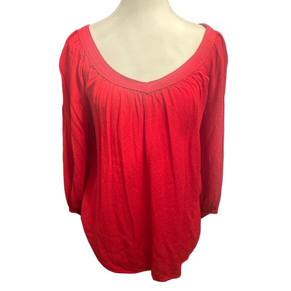 Maeve by Anthropologie Red Scoop Neck Blouse – Size US 2 - Picture 2 of 5